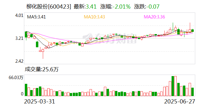 柳化股份：截至2025年6月20日股东户数为2.89万户